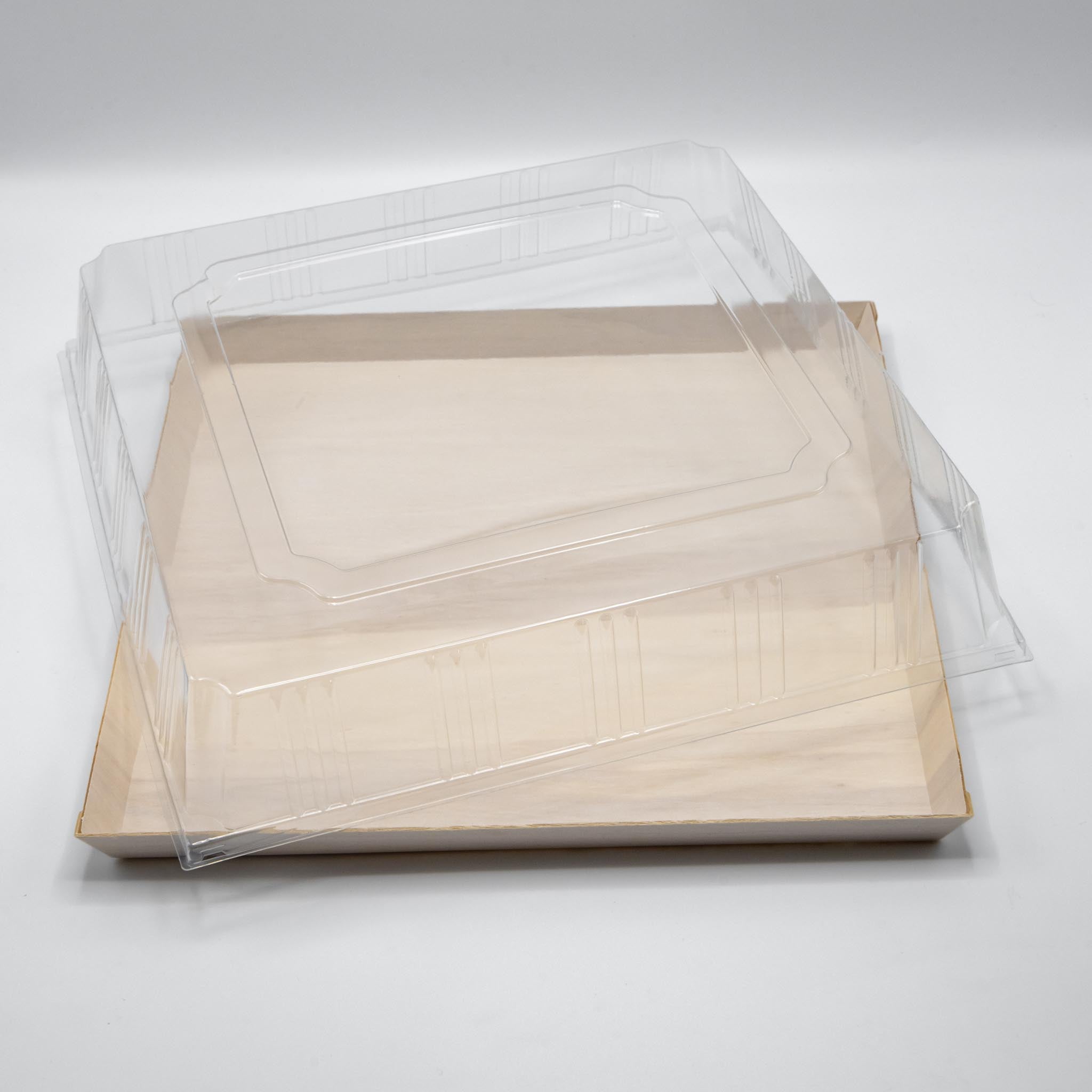 12x12 Balsa Wood Tray with Clear Cover