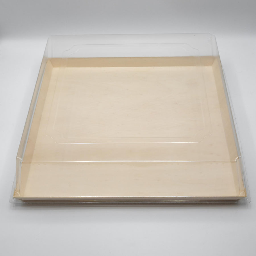 12x12 Balsa Wood Tray with Clear Cover