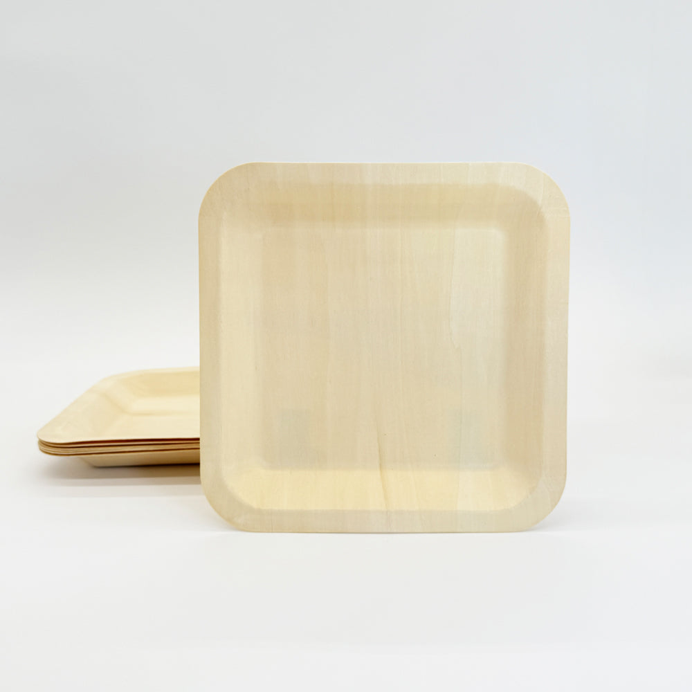 10.2"x10.2" Square Wooden Plate