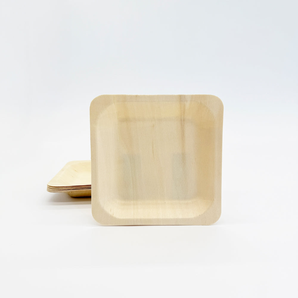 5.5"x5.5" Square Wooden Plate
