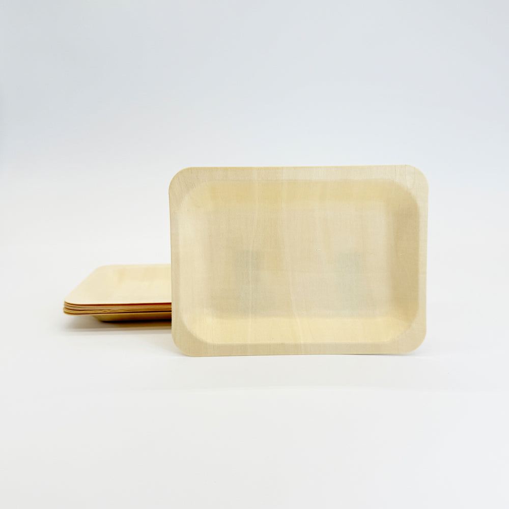 7.7"x4.9" Rectangle Wooden Plate