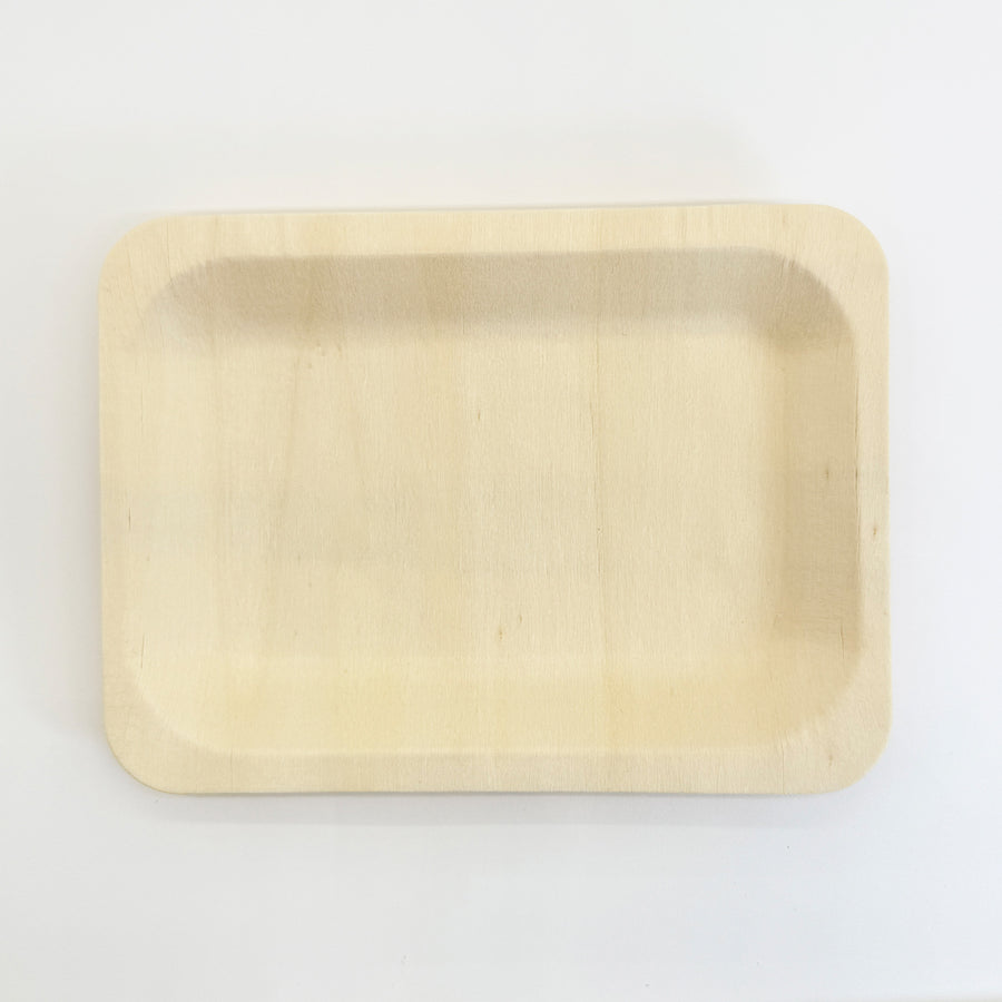 7.7"x4.9" Rectangle Wooden Plate