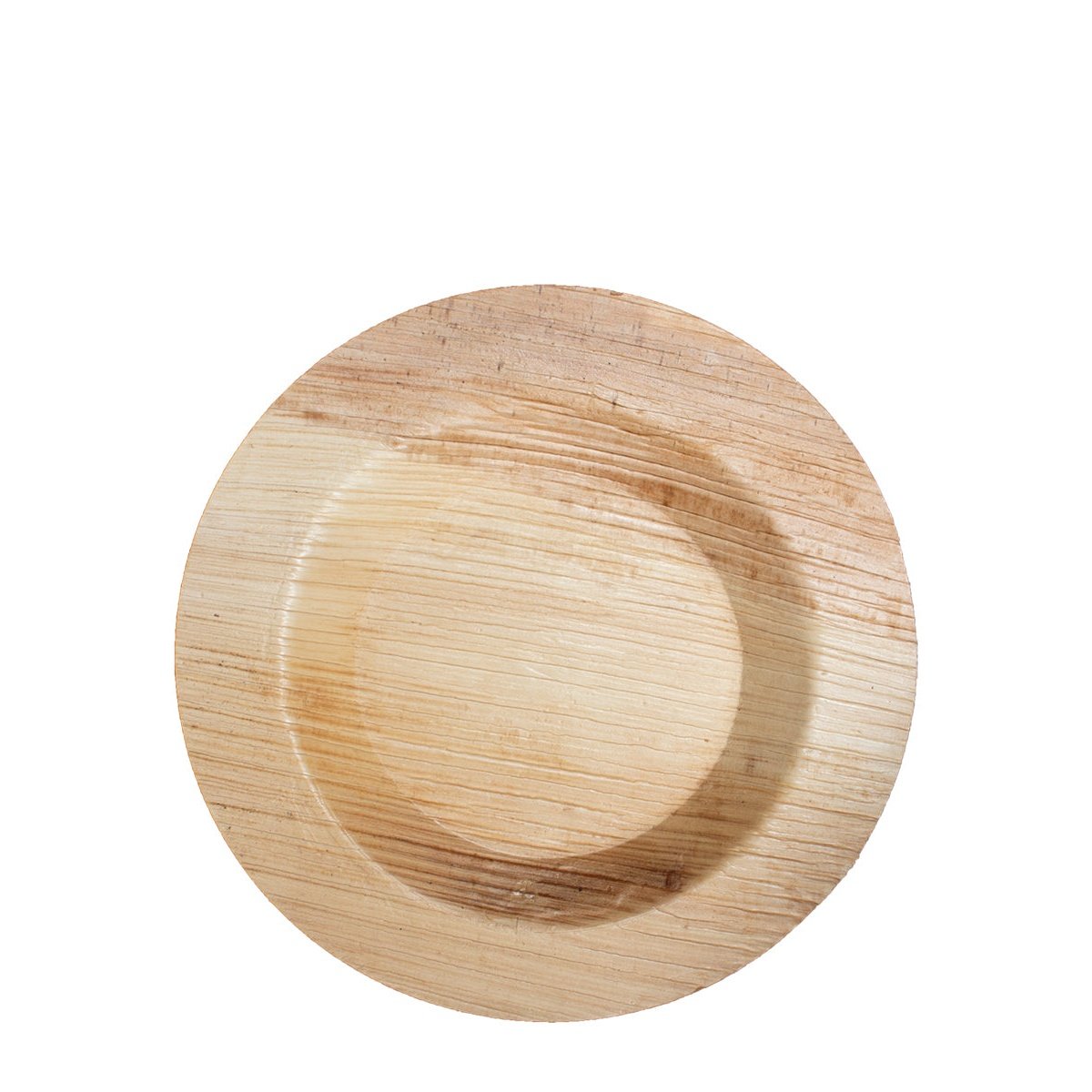 6" x 6" Round Lip Palm Leaf Plate (25 count Retail Pack)-VerTerra Dinnerware