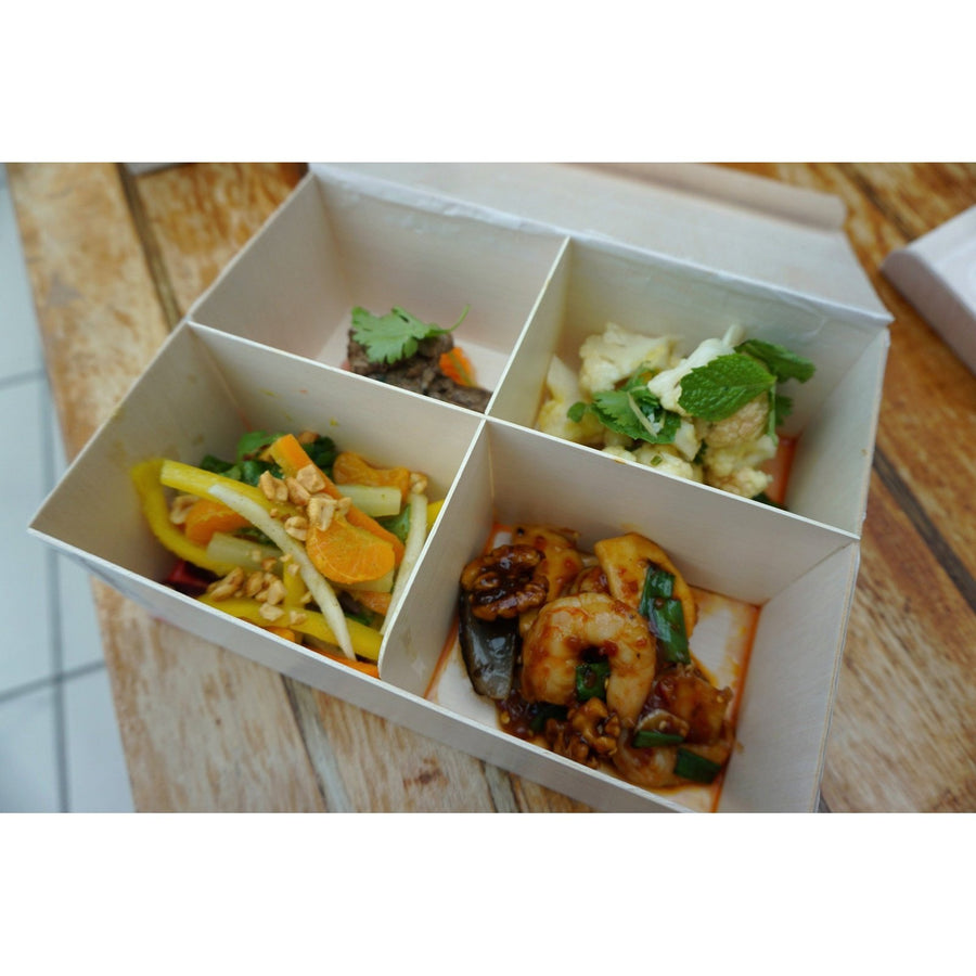 6" x 8" Collapsible Medium Vento Box with Attached Lid (10 count Retail pack) ESTIMATED RESUPPLY 12/20/20-VerTerra Dinnerware