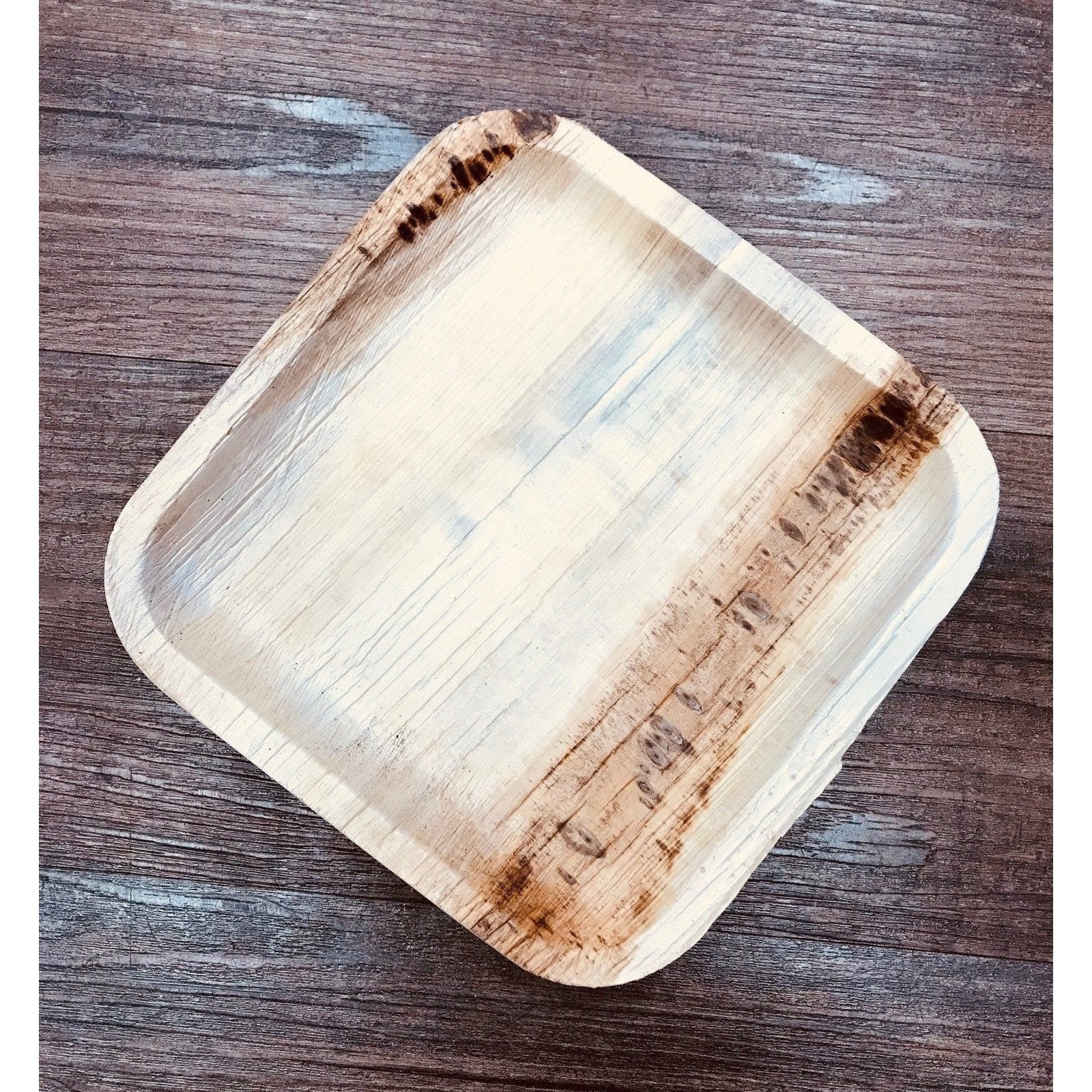 7" x 7" Palm Leaf Plates (25 Count Retail Pack)-VerTerra Dinnerware